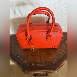 NWT Leather Michael Kors Satchel, Red Clay.  2025 Season.